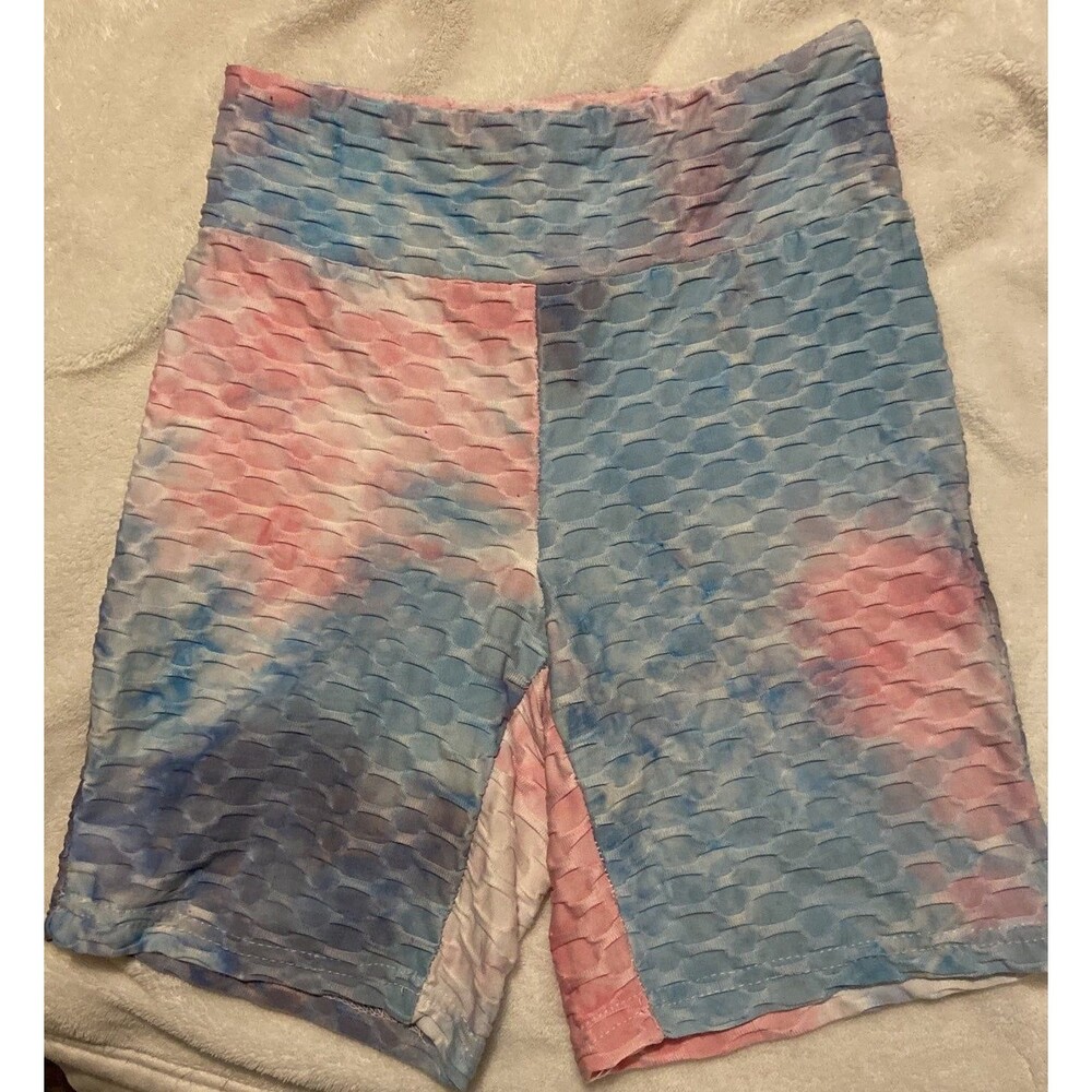 Bike Shorts pull on shorts cotton candy womens small TikTok leggings butt shapin